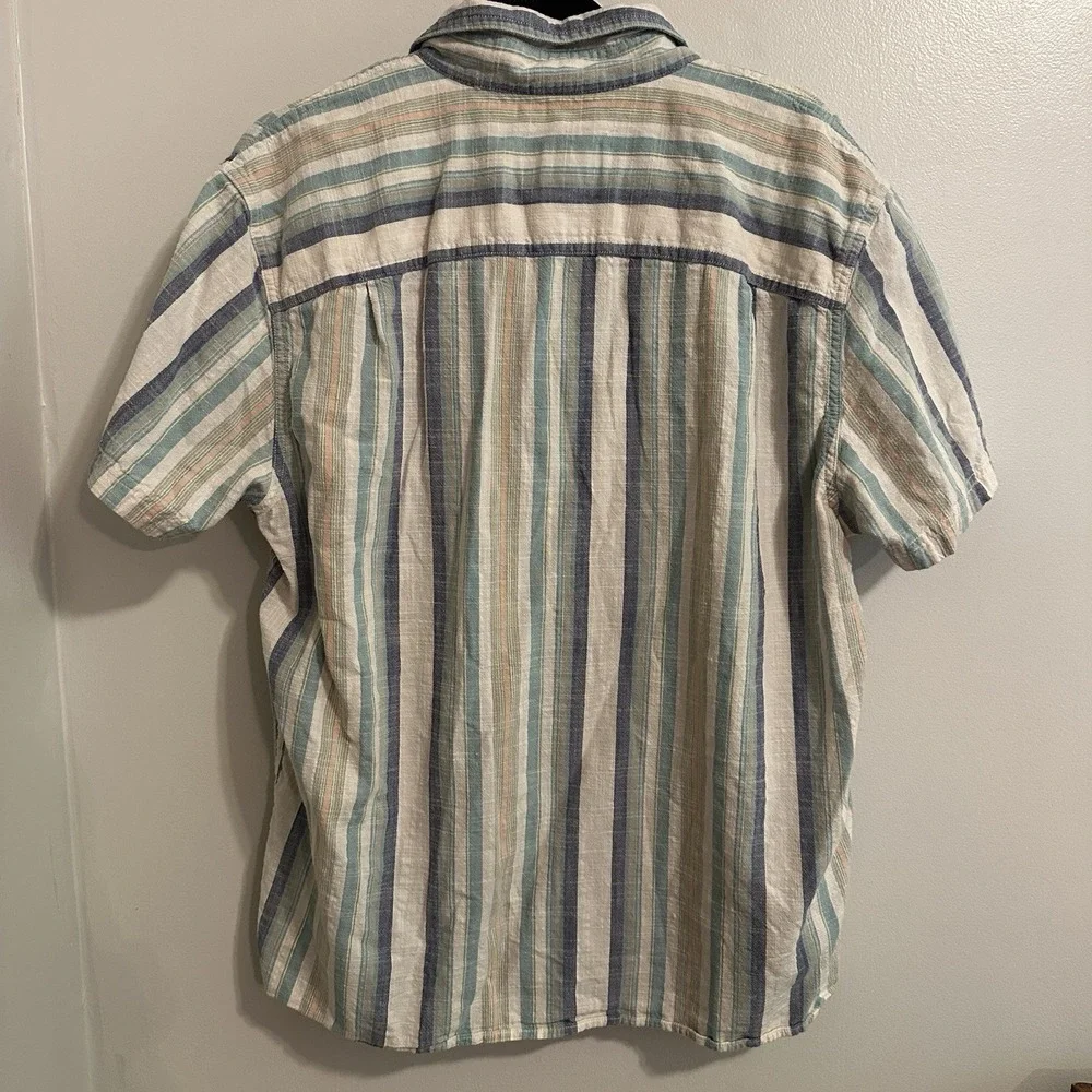 Vintage Y2K American Eagle Short Sleeve Button Down Men's Shirt Size L - Picture 5 of 6
